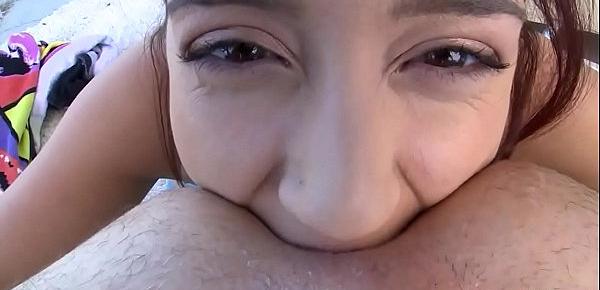  Deepthroating POV amateur gets her ass fucked